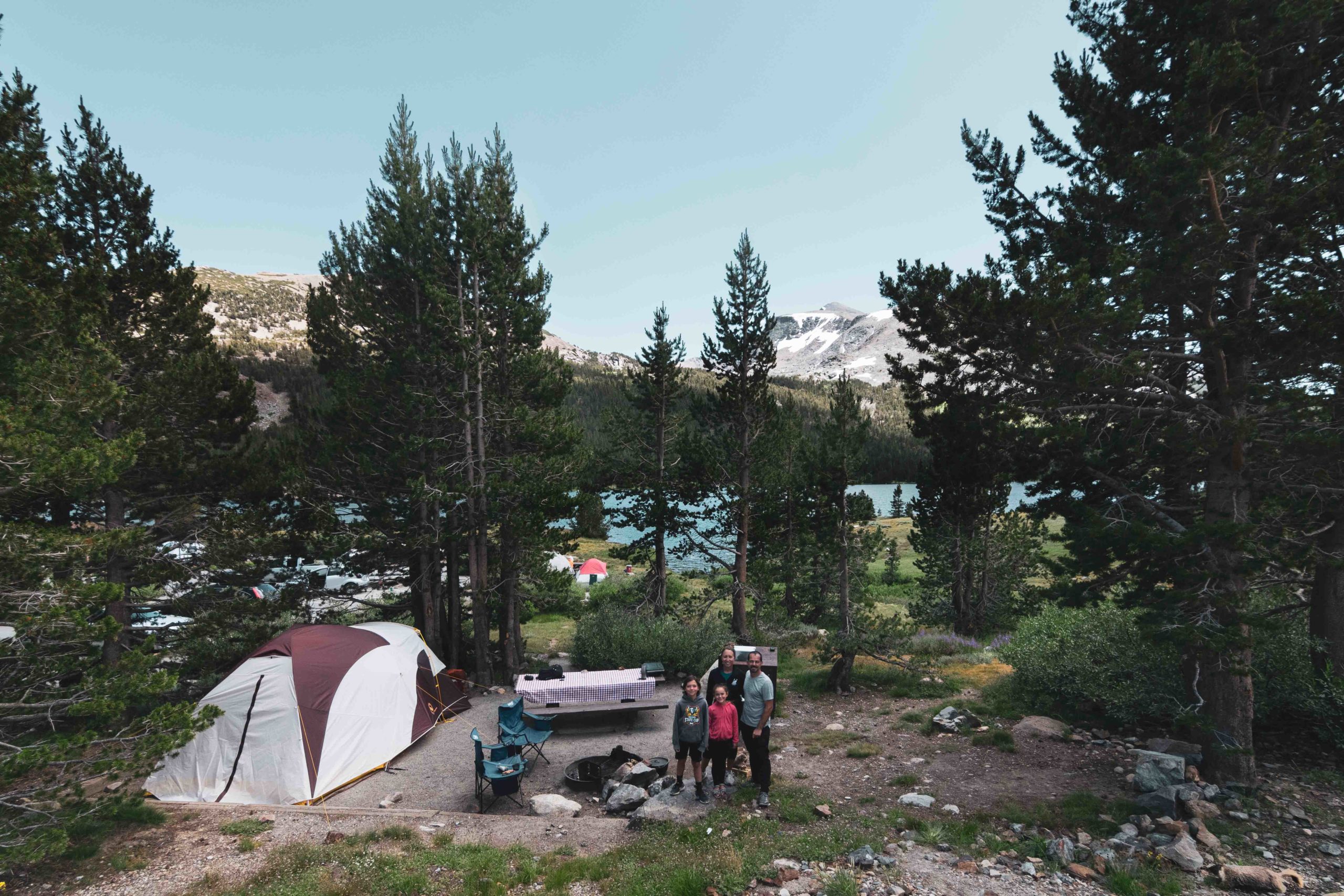 Family tent camping