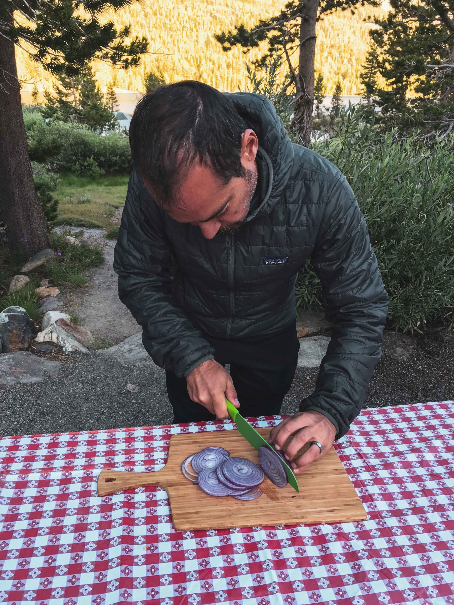 Cooking at the campsite