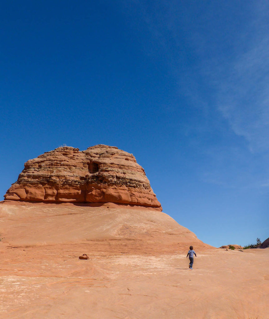 Photo of Kid hiking the Delicate Arch Trail