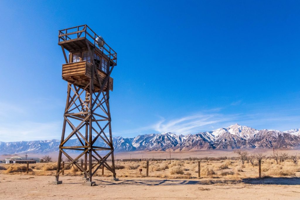 Photo of guardtower at Manzanar National Historic Site