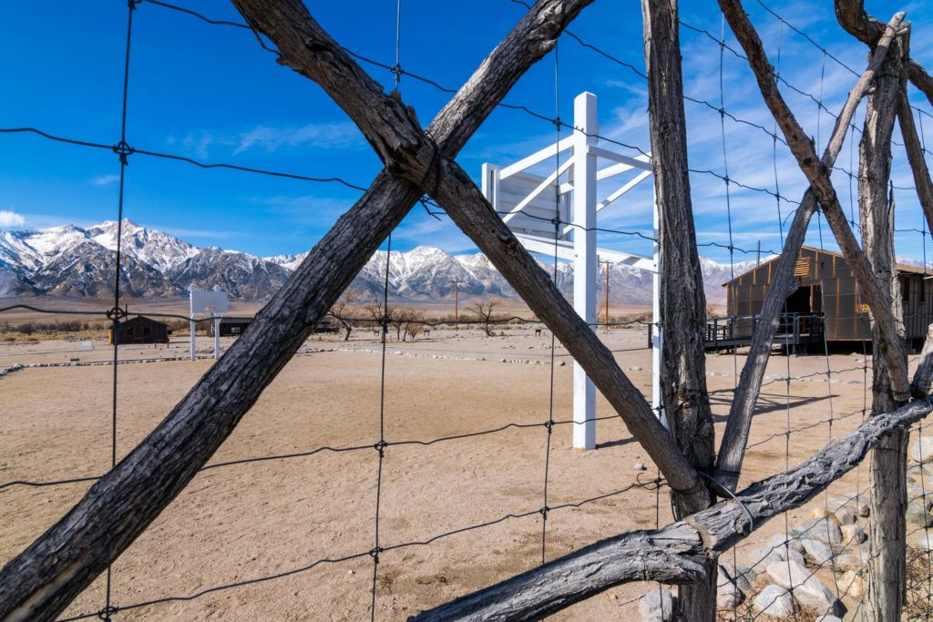 Photo of Basketball court at Manzanar National Historic Site