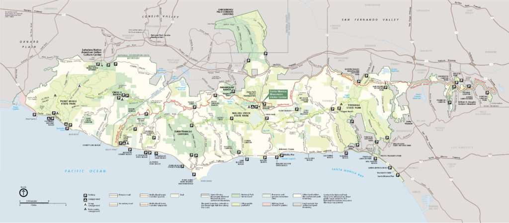 Map of Santa Monica Mountains